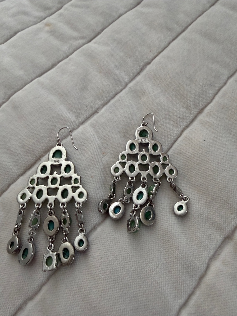Turquoise & Green Beaded Chandelier Earrings - Women Jewelry - Picture 2 of 5